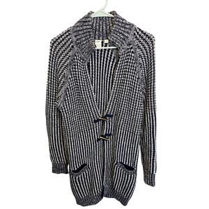 Gap Navy Blue Long Length Chunky Oversized Heavy Knit Nautical Sweater Size M